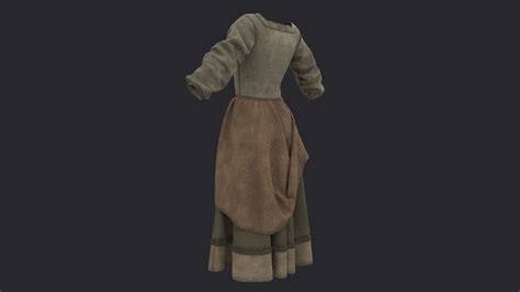 Peasant farmer dress Medieval charcater clothes 3D model | CGTrader