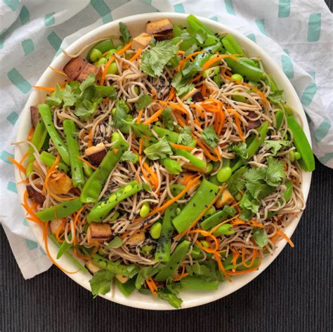 Recipe Tofu Edamame Soba Noodle Salad