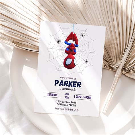 Spidey Birthday Invitation Spidey And His Amazing Friends Invitation