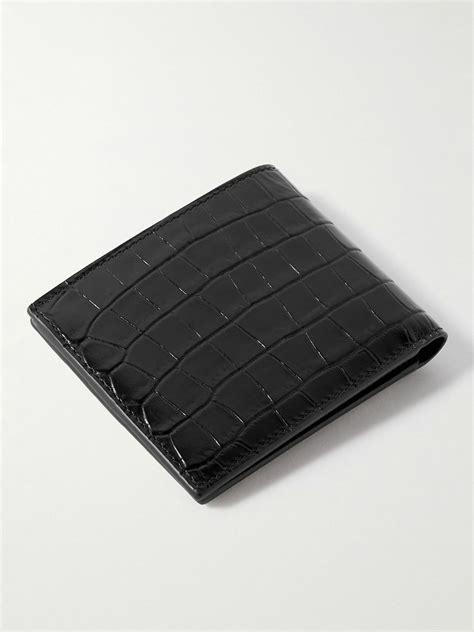 Montblanc Meisterst Ck Croc Effect Leather Billfold Wallet Montblanc