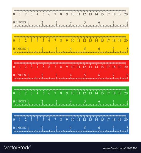 Color measuring rulers set Royalty Free Vector Image