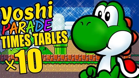 Super Mario Yoshi Teaching Multiplication Times Tables X10 Educational