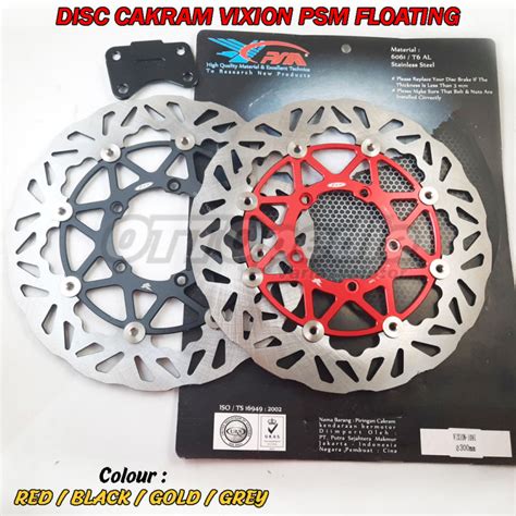 Disc Piringan Cakram Vixion Ori PSM Lebar 300mm Titanium Floating CNC