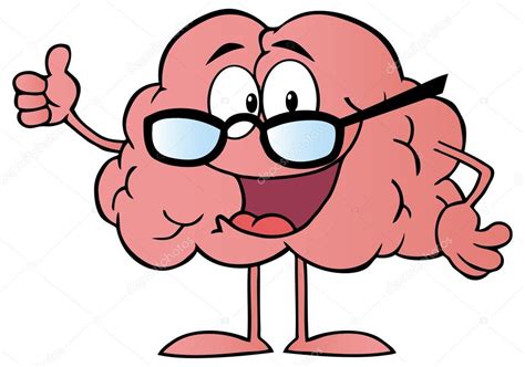 Brain Character With Thumbs Up Stock Vector Image By Hittoon