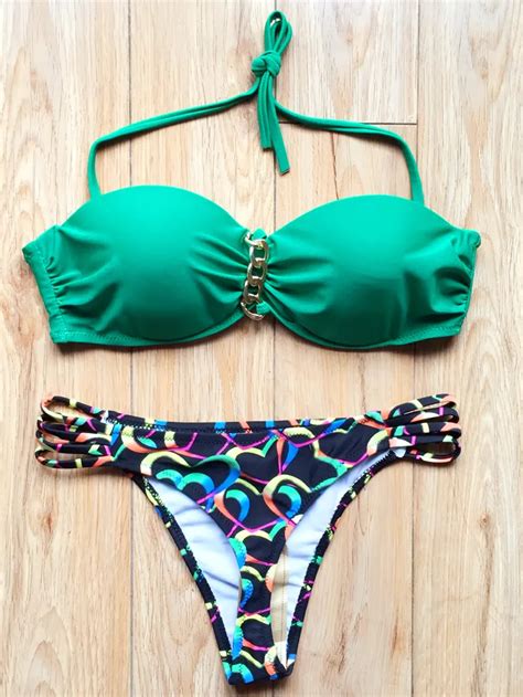 Bikini Set Triangle Bikini Sexy Push Up Swimwear Women Retro