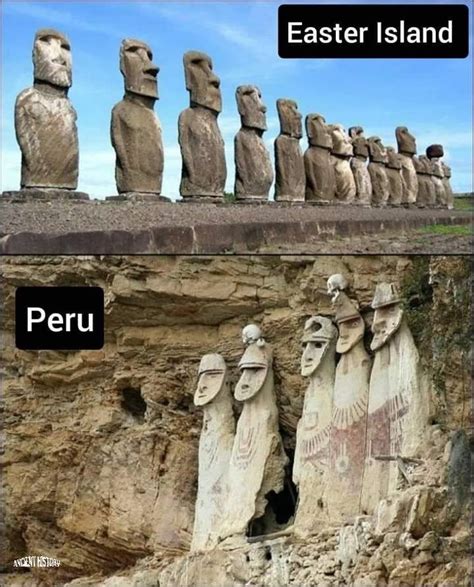 Archeology These Remarkable Statues From Easter Island And Peru Stand