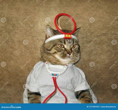 A Cat Is A Doctor Stock Image Image Of Doctor Hospital 127185103