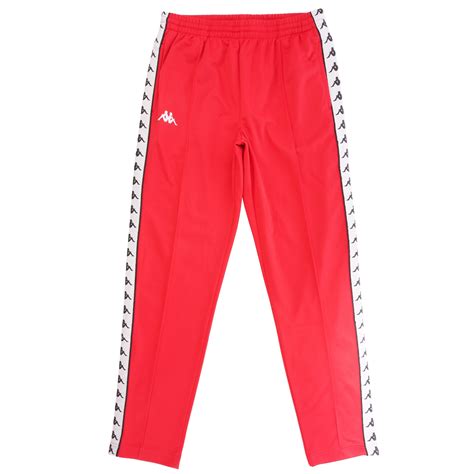 Kappa 222 Banda Astoria Track Pants Red And Black Us Stockist