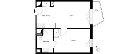 Plan Appartement T2 De 41 00 M² Neuf à Romans Sur Isère Résidence