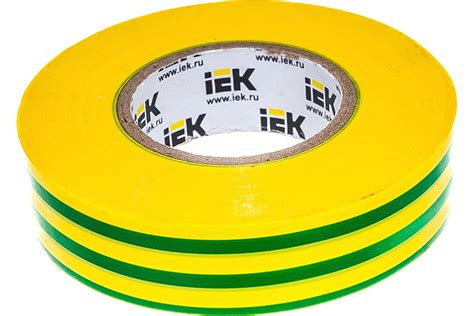 Изолента ПВХ 19мм, 20м, желто-зеленая IEK ИЭК UIZ-20-10-K52 - выгодная ...