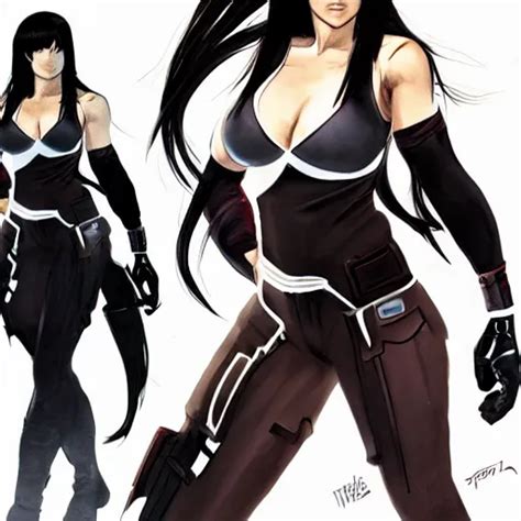 High Quality Concept Art Of Tifa Lockhart As A Marvel Stable