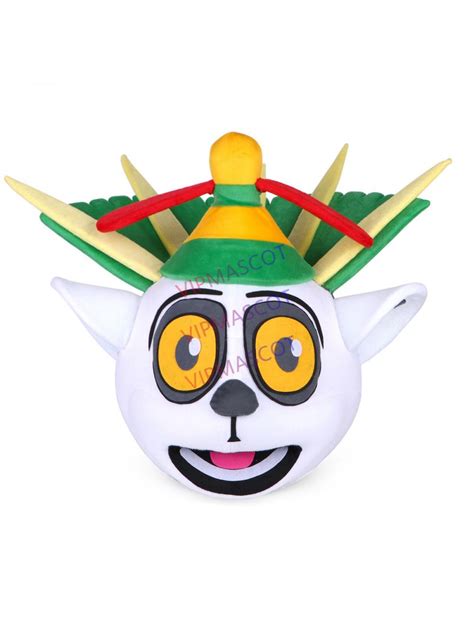 Unisex Madagascar King Julian Lemur Lemuroid Lemuridae Mascot Costume Cartoon Character Mascotte