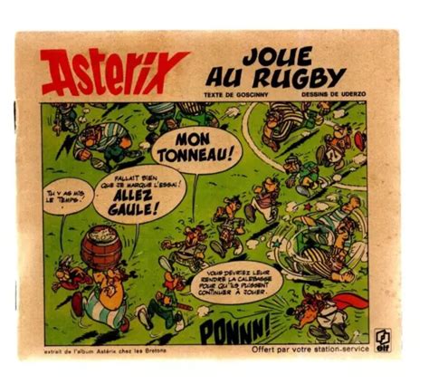 ASTÉRIX JOUE AU RUGBY Album offert par ELF en 1973 Format 15 x 13 5