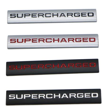 New D Metal Supercharged Chrome Emblem Badge Car Sticker For