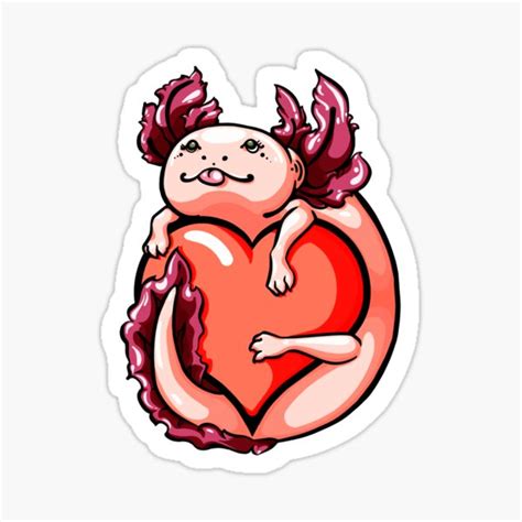 I Love You ALotl No Text Sticker For Sale By Fabulich Redbubble