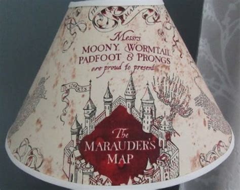 Harry Potter Marauders Map Fabric Lamp Shade Etsy