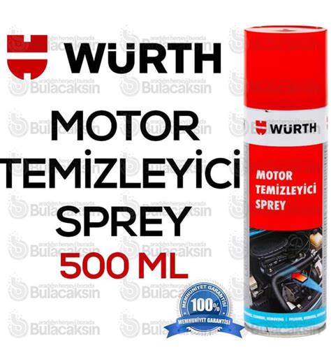 Würth Motor Temizleme Spreyi 500 ml Su Gerekmez