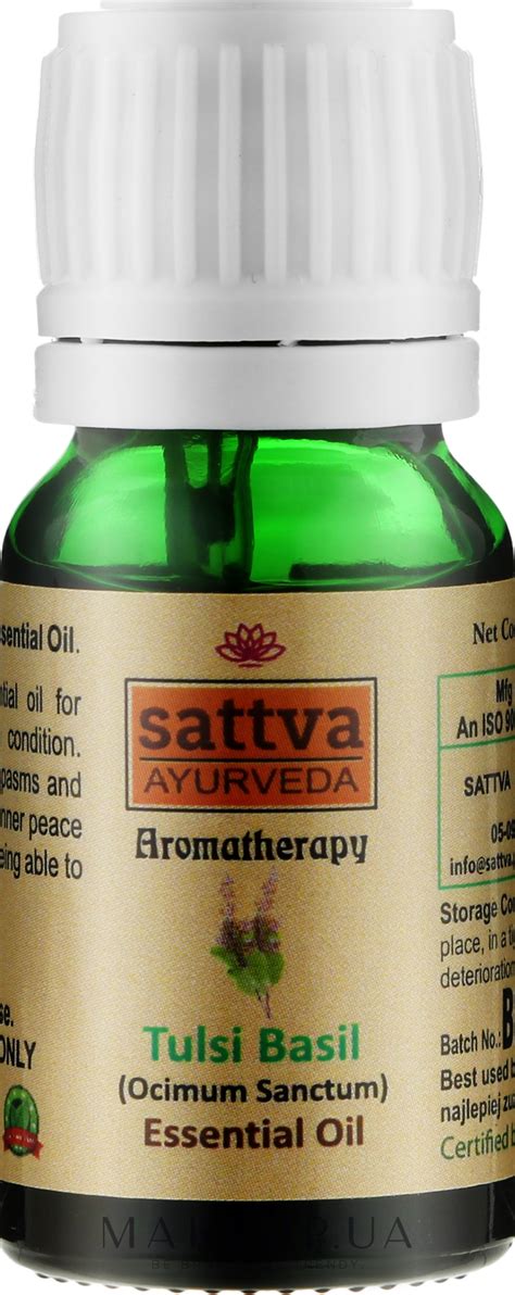 Sattva Ayurveda Tulsi Basil Essential Oil Эфирное масло купить по