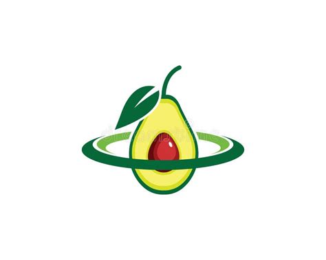 Plantilla Del Vector Del Ejemplo Del Aguacate Ilustración del Vector