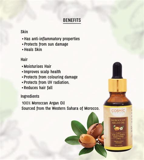 Moroccan Argan Oil | Cold Pressed | Dry & Frizzy Hair | Healthy Skin ...