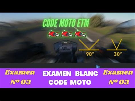 Code Examen Blanc N3 ETM Code Moto 2024 YouTube