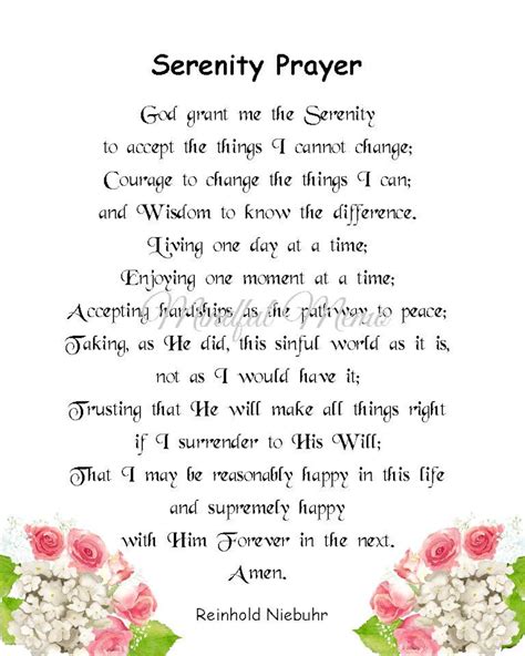 Free serenity prayer printable - shoesvere