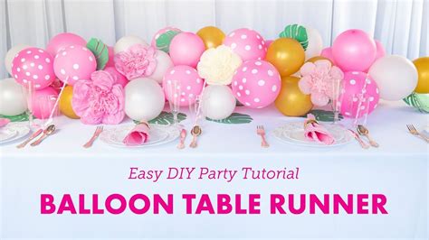 How To Diy Balloon Table Runner Youtube