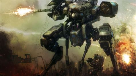 Wallpaper Fantasy Art Robot War Artwork Soldier Science Fiction Mech Concept Art