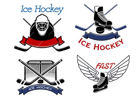 Premium Vector Ice Hockey Sport Icons And Symbols