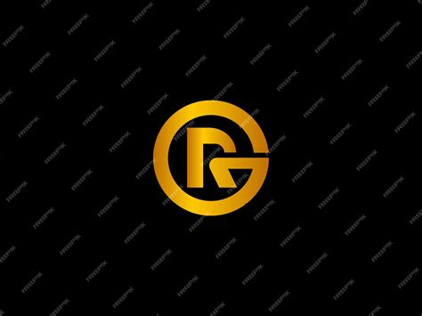 Premium Vector A Black And Yellow Logo With The Letter R In A Circle