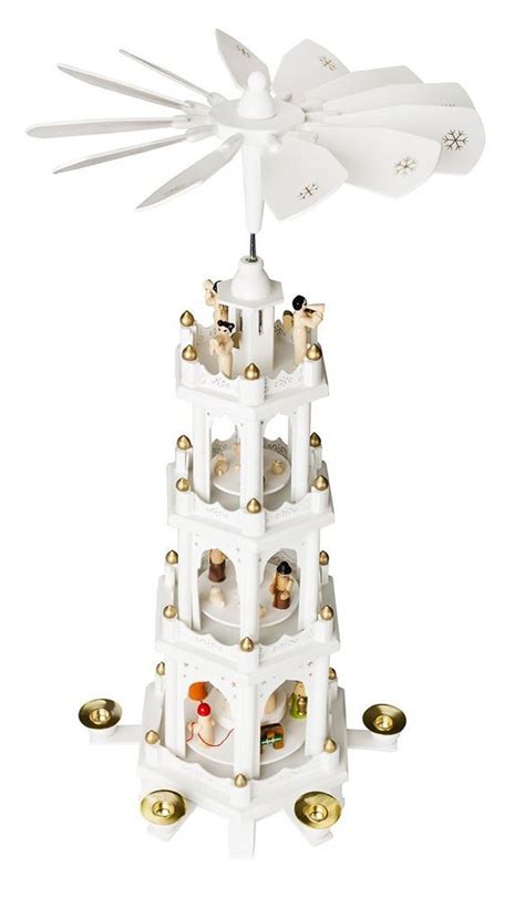 German Christmas Windmill Carousel Wooden Pyramid Nativity Tier