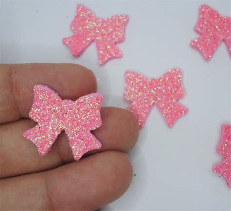 Apliques de Eva c Glitter Laço Rosa 2x2cm Elo7