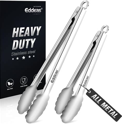 Eddeas All Metal Tongs For Cooking Heat Resistant 600