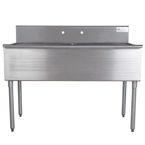 Advance Tabco Two Compartment Stainless Steel Commercial Sink