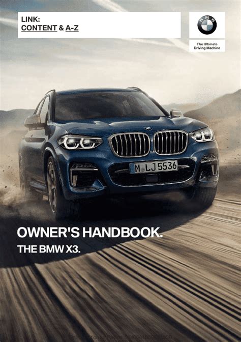 2021 BMW X3 Owner S Manual PDF 422 Pages