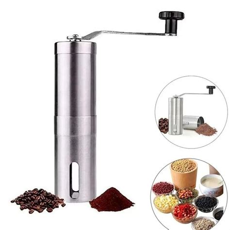 Moedor de Café Manual Inox e Cerâmica de 13cm ou 18cm Regulagem do