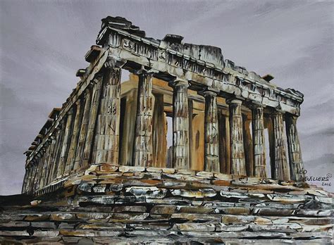 The Parthenon Painting By Leo Devillers Pixels