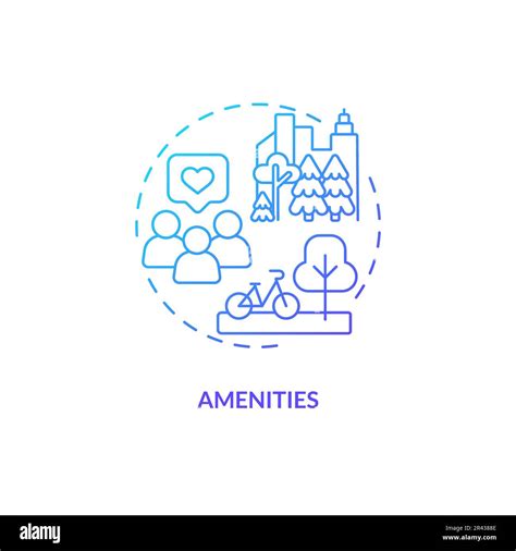 Amenities Blue Gradient Concept Icon Stock Vector Image And Art Alamy