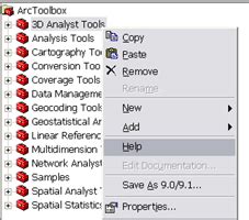 ArcGIS Desktop Help 9 2 ArcToolbox Window Basics