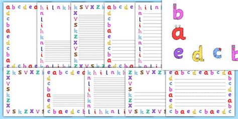 Lower Case Monster Alphabet Page Borders Professor Feito