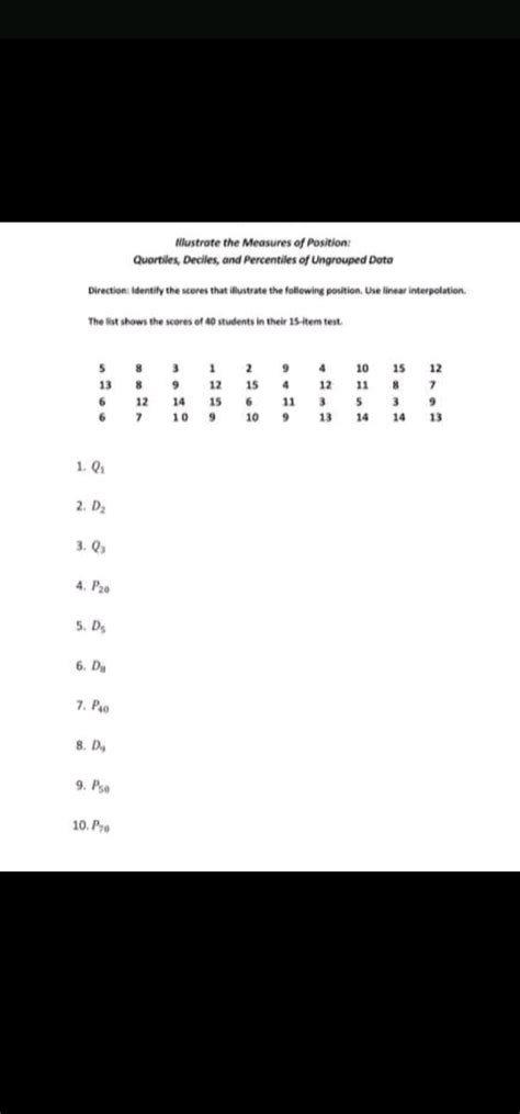 Willote The Measures Of Position Quartiles StudyX