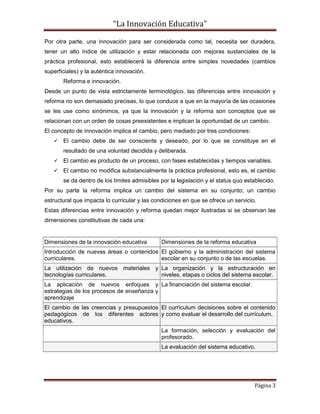 La Innovaci N Educativa Pdf