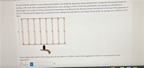 Solved To Demonstrate Springs In A Two Dimensional Lattice Chegg