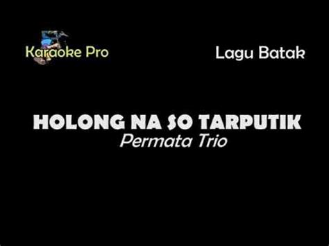 Lagu Batak Holong Naso Tarputik Karaoke Youtube