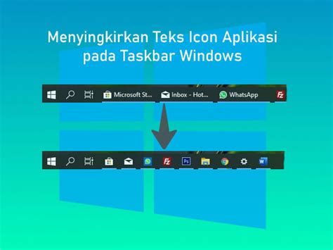 Cara Menghilangkan Teks Icon Taskbar Di Windows Hot Sex Picture