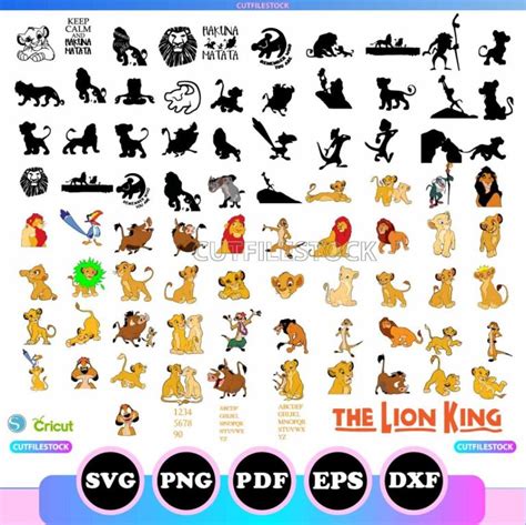 The Lion King Svg Png Eps Dxf Cricut Cartoon Svg Bundle