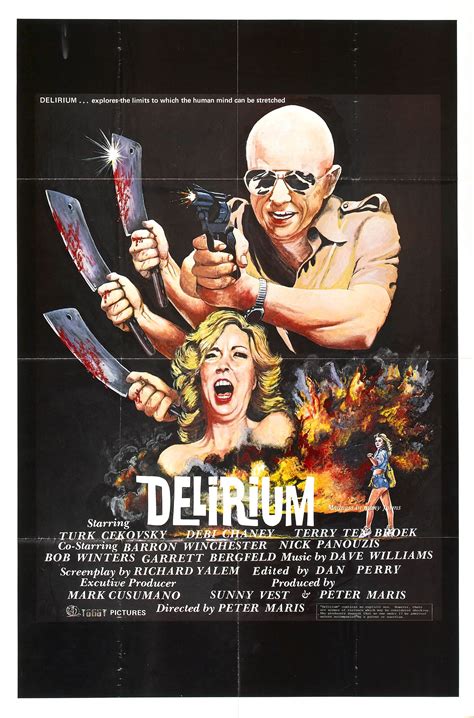 Delirium One Sheet Poster Grindhouse Horror Movies Horror Posters