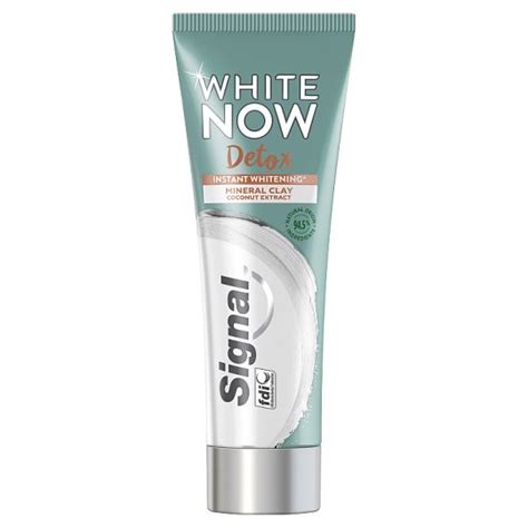 Signal White Now Detox Mineral Clay And Coconut Extract Toothpaste 75 Ml