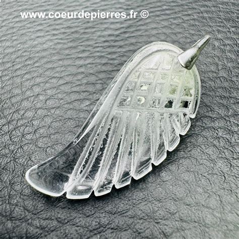 Pendentif en cristal de roche du Brésil réf cr13 Cœur de Pierres