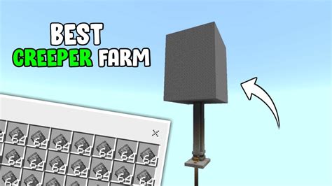 How To Make Creeper Farm In Minecraft Pocketbedrock Edition Creeper